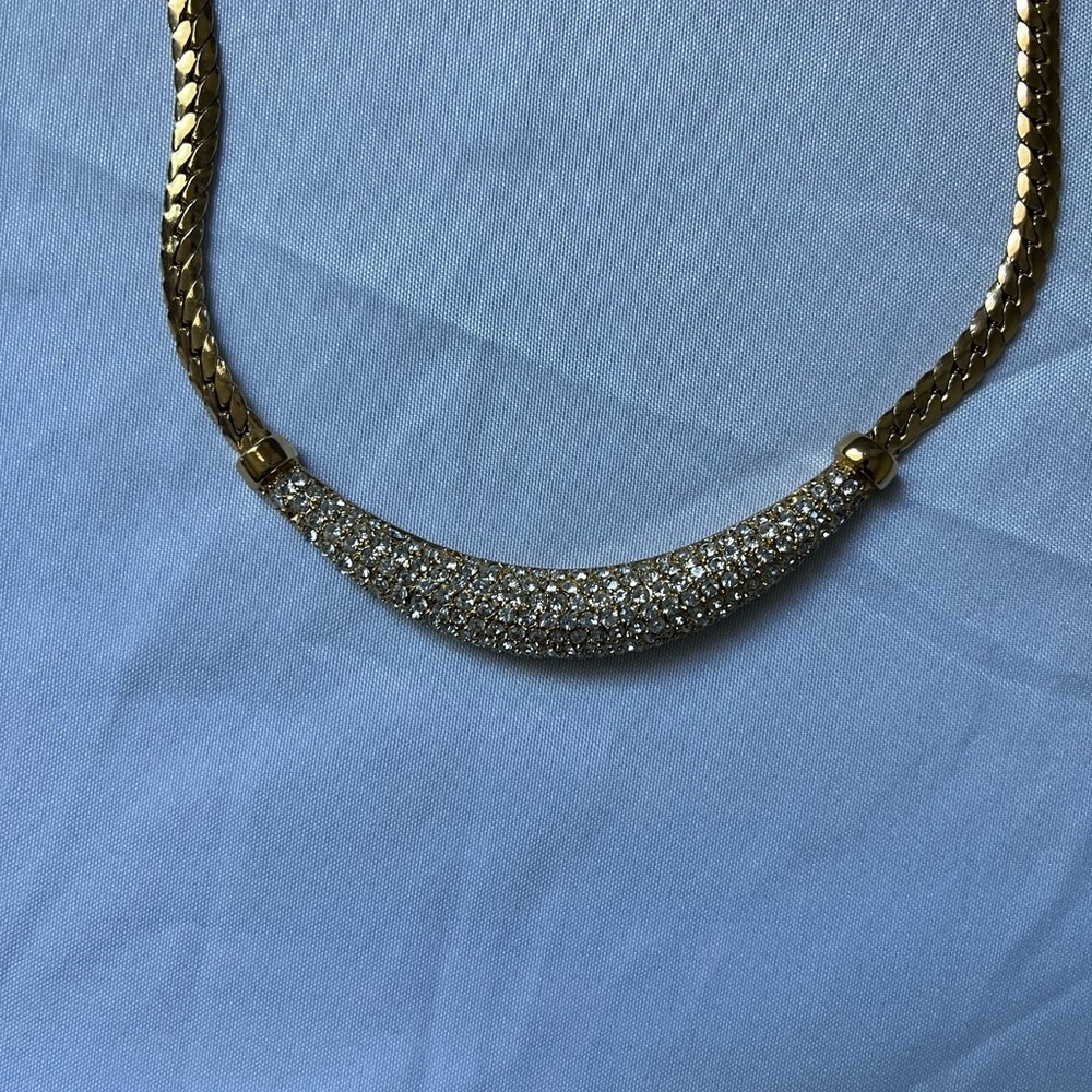 Vintage Christian Dior Rhinestone Necklace - Picture 3 of 8